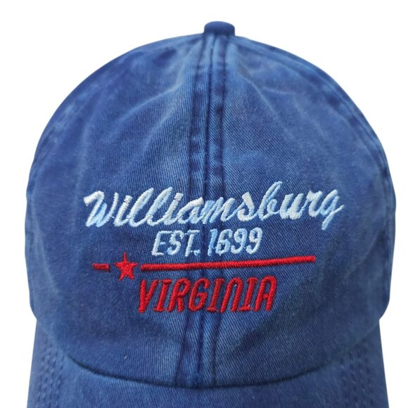 Williamsburg Virginia Strapback Cap Hat Vacation Washed Twill Embroidered NWT - Picture 7 of 14